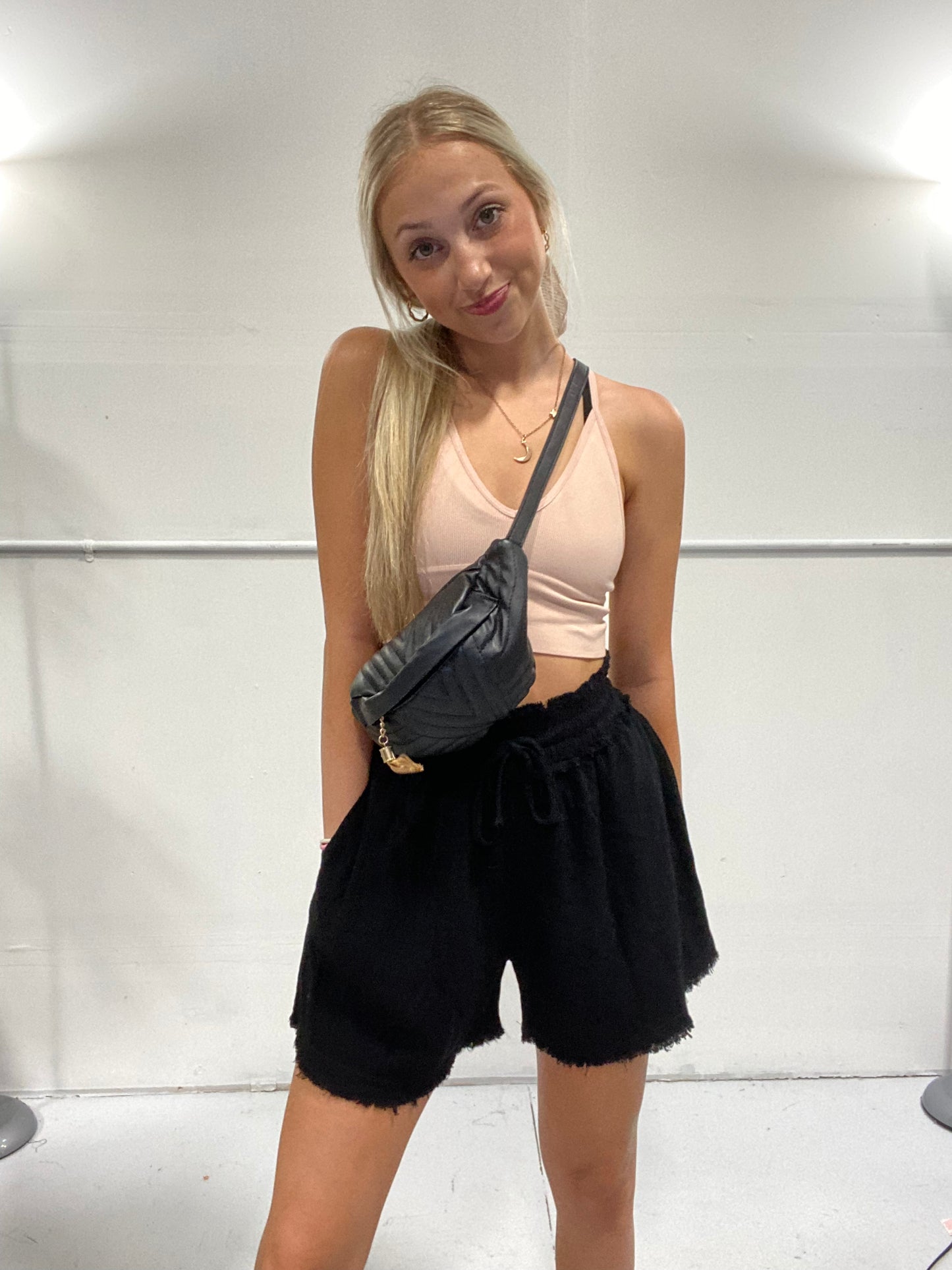 Coast to Coast Comfy Shorts in Black - SMALL