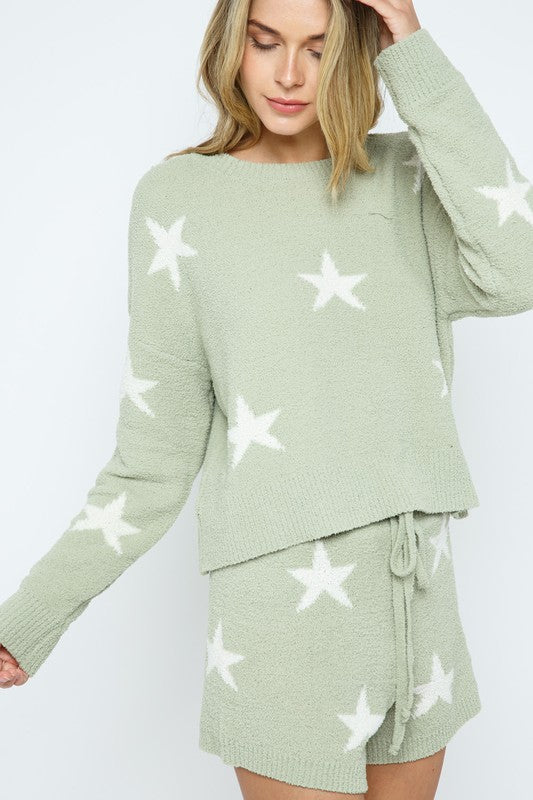 Irresistibly Soft Star Print Top and Short Set