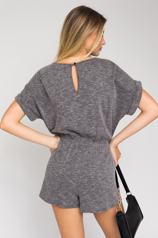 Cool Vibes Ribbed Knit Romper