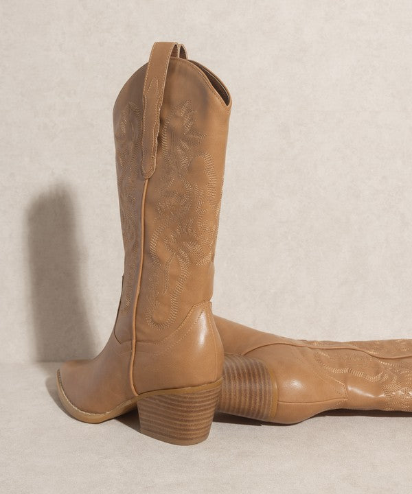 Amaya Classic Western Boot - White & Camel Available