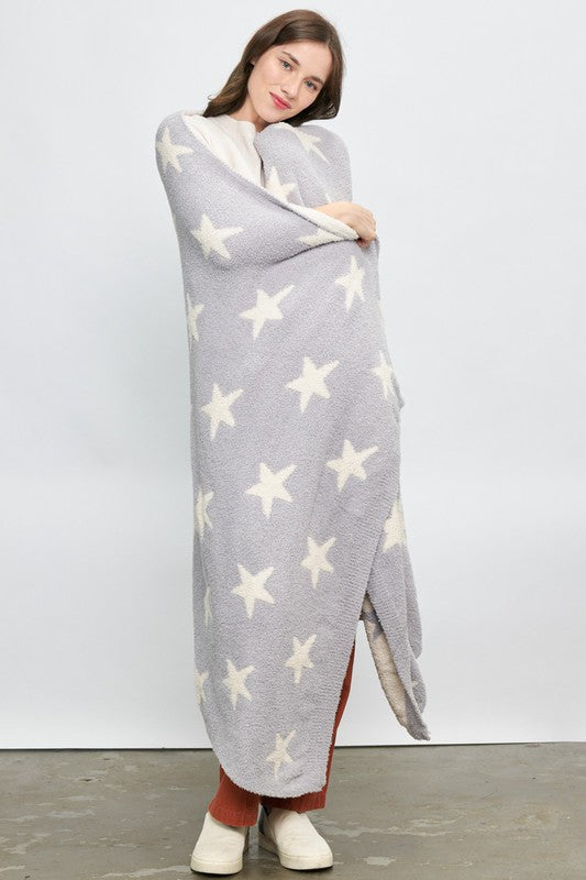 Irresistibly Cozy Star Blanket in Stone