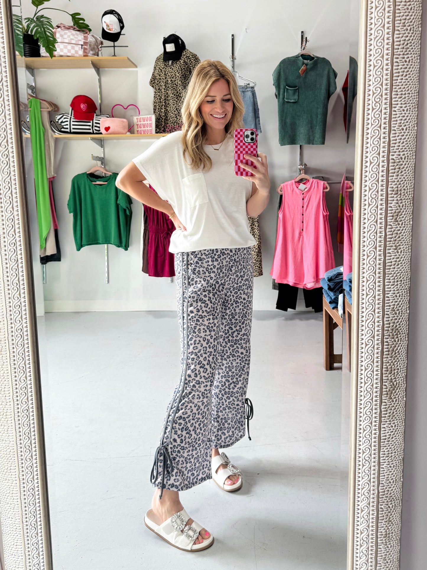 Cutie Leopard Track Pants