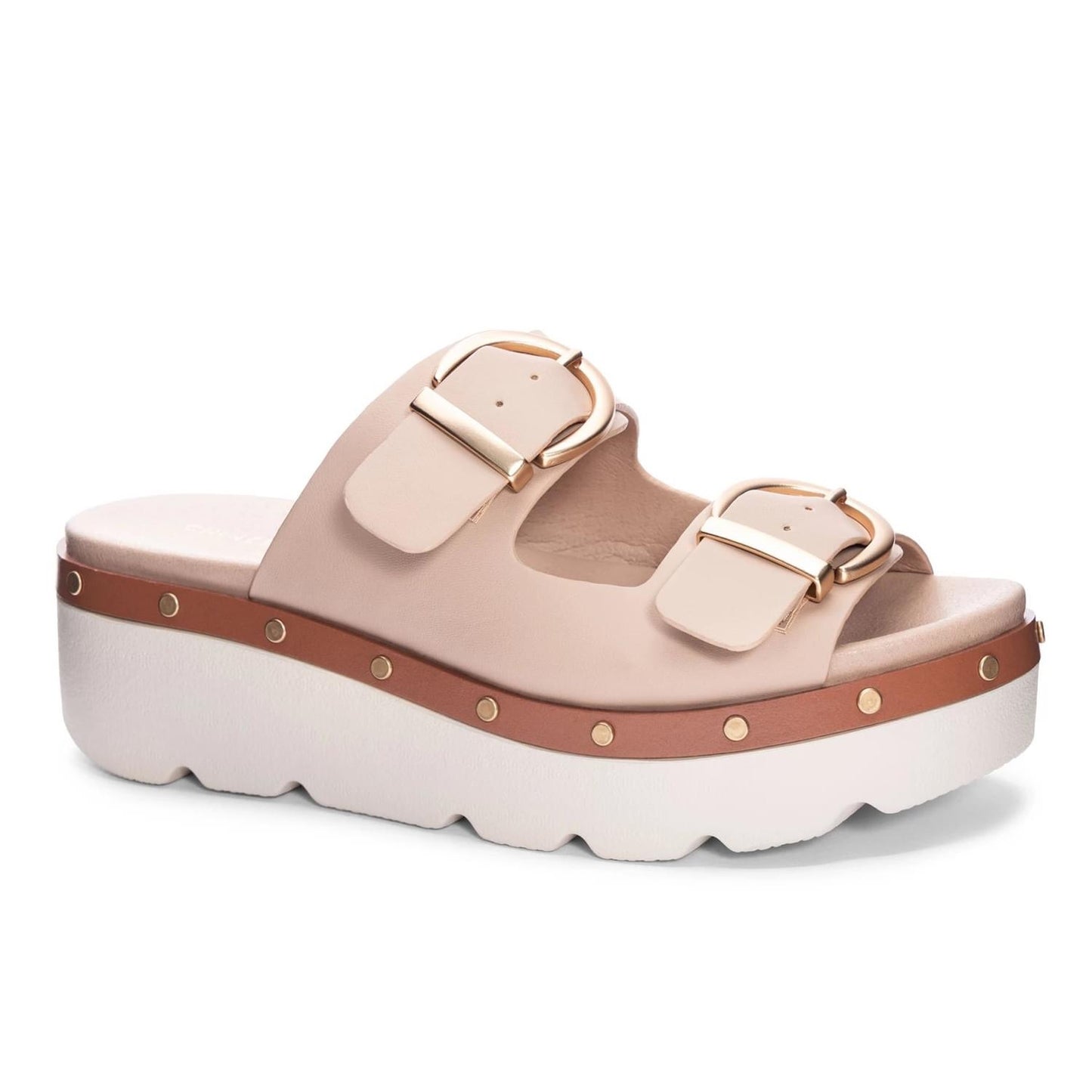 Say Hello Beige Platform Sandals