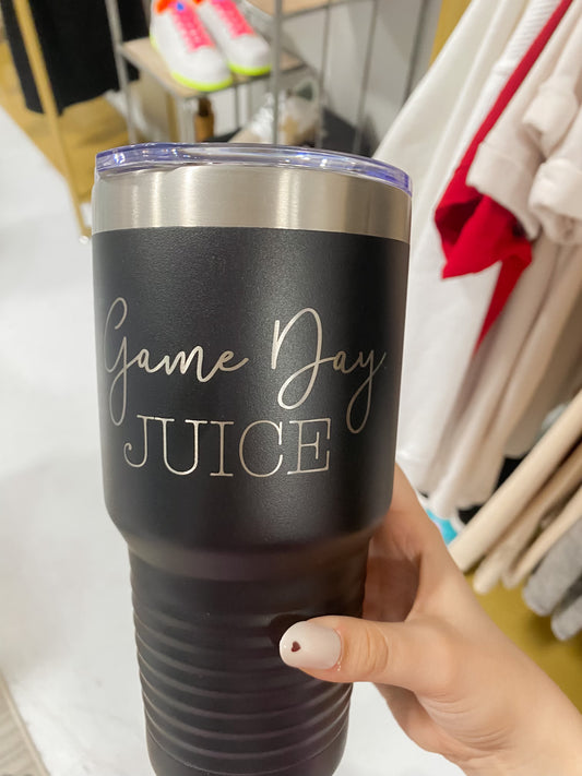 Game Day Juice Tumbler in Black