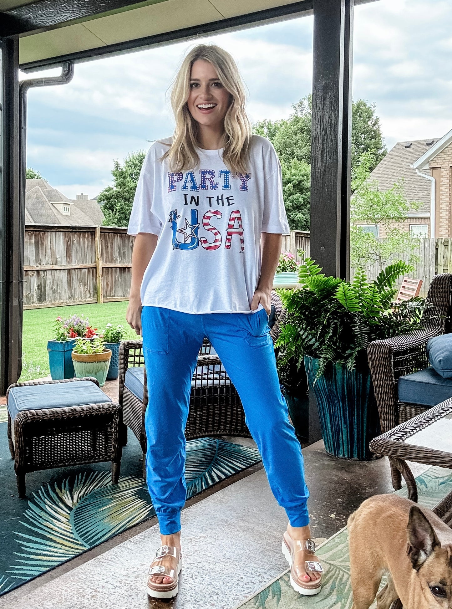 Butter Soft Joggers in Sonic Blue