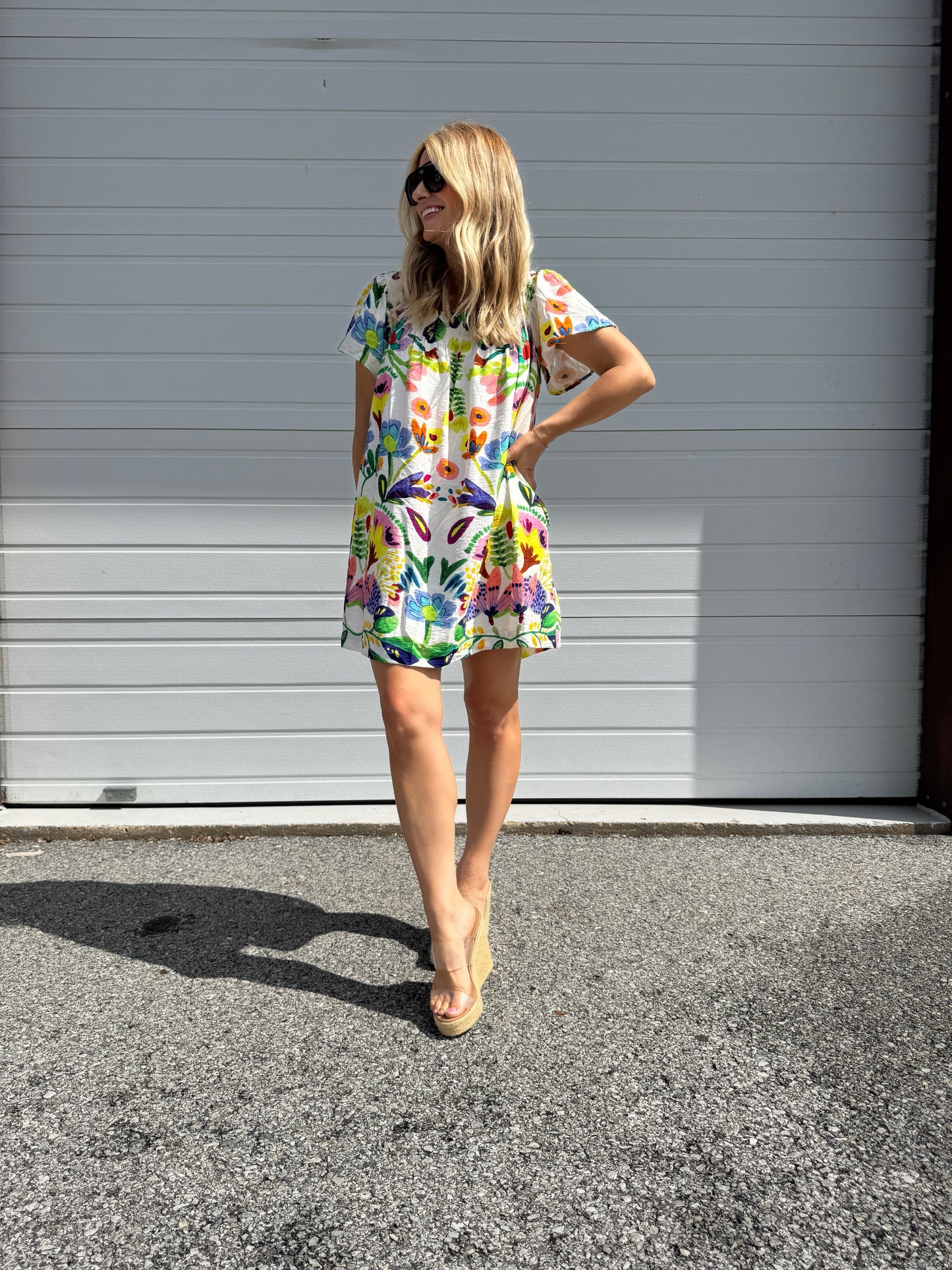 Free Spirit Dress in Green Mix