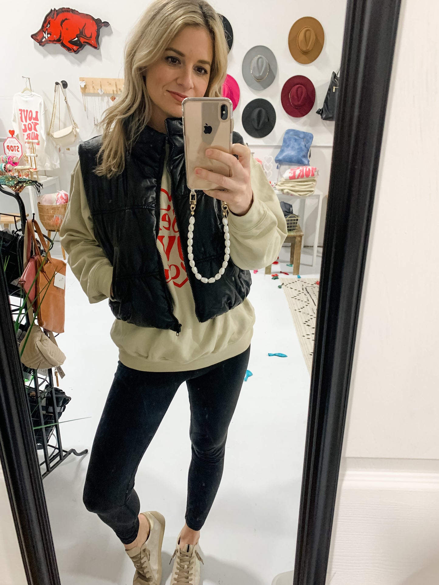 Vegan Leather Cropped Vest