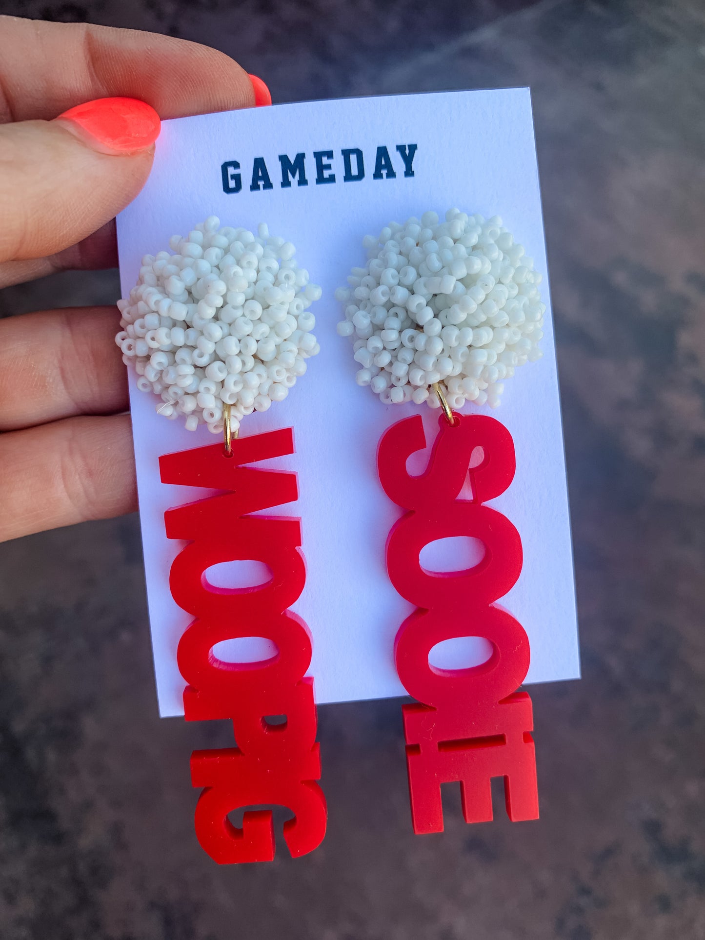 Woo Pig Sooie Acrylic Earrings