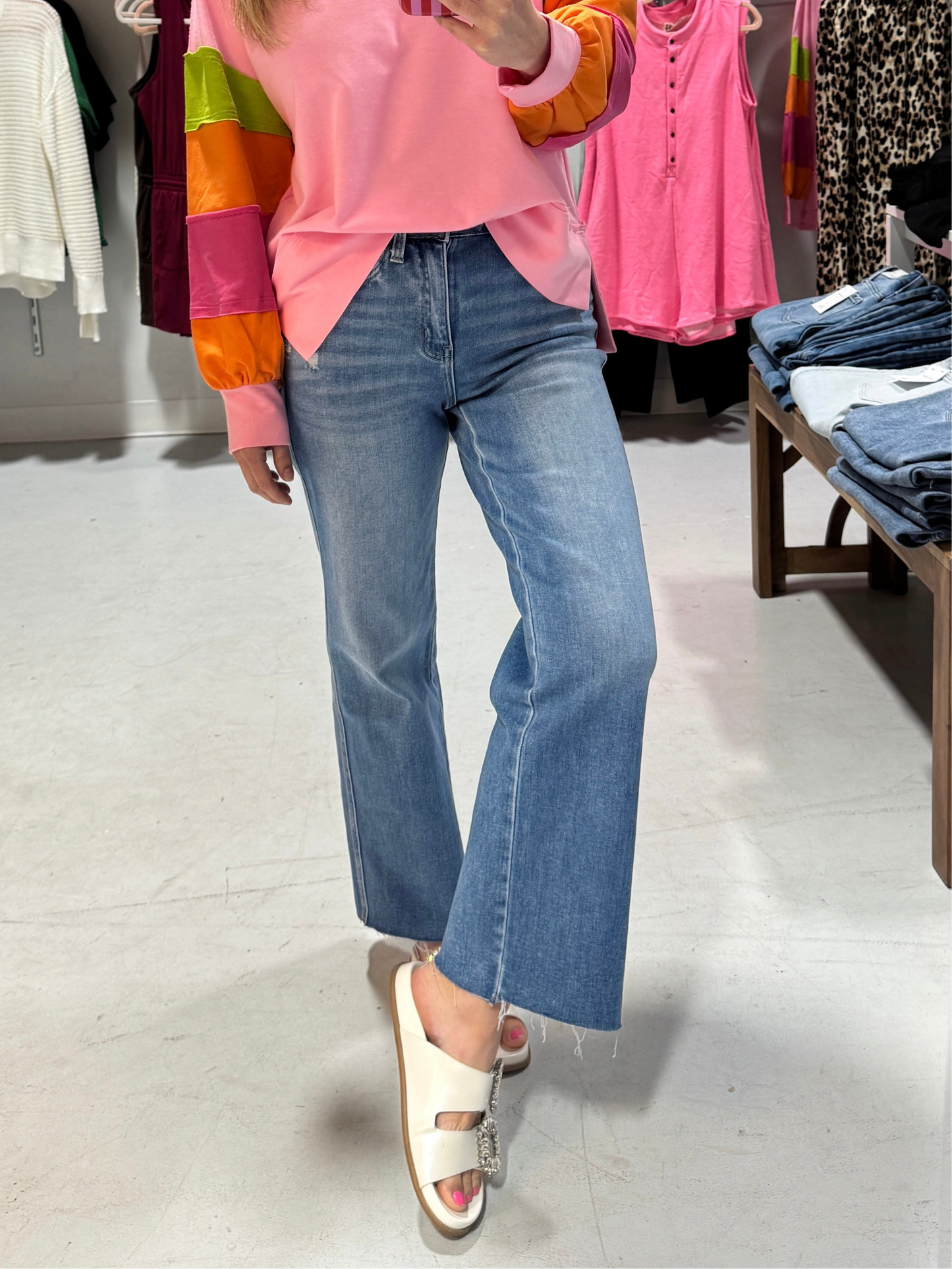 Shannon Slim Wide Leg Jeans