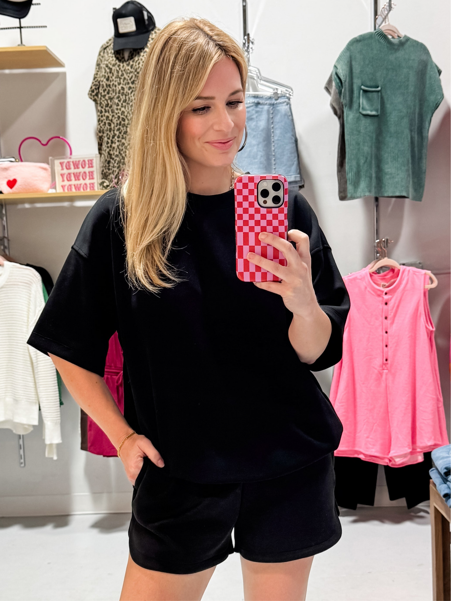Anything But Basic Scuba Short Sleeve Top in Black