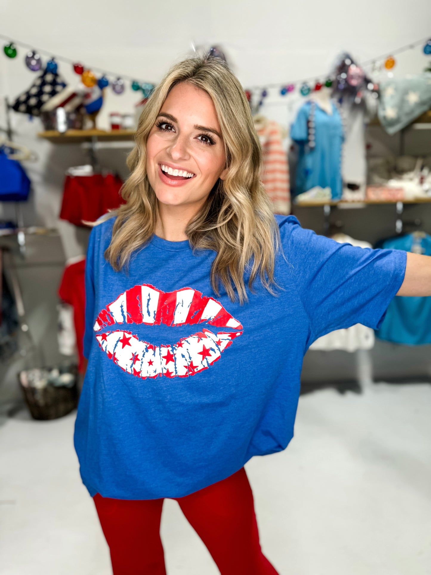 Stars and Stripes Lips Tee