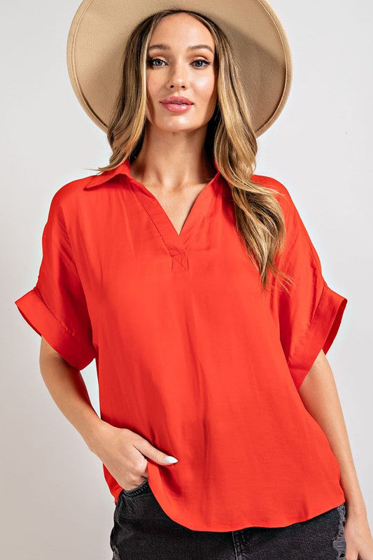 City Girl Top in Tomato