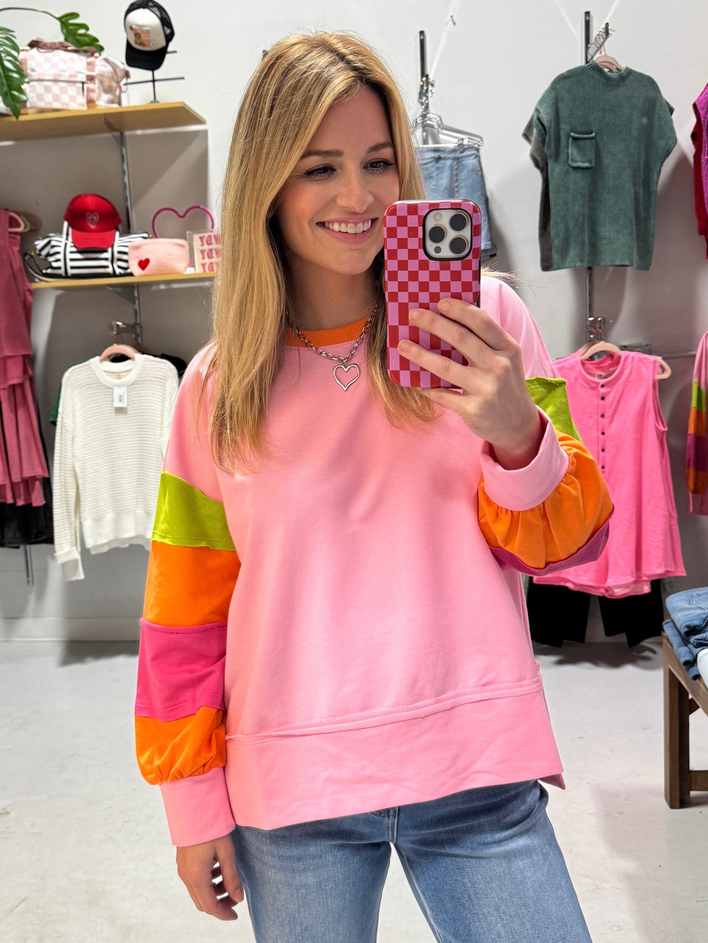 With A Twist Sweatshirt in Pink