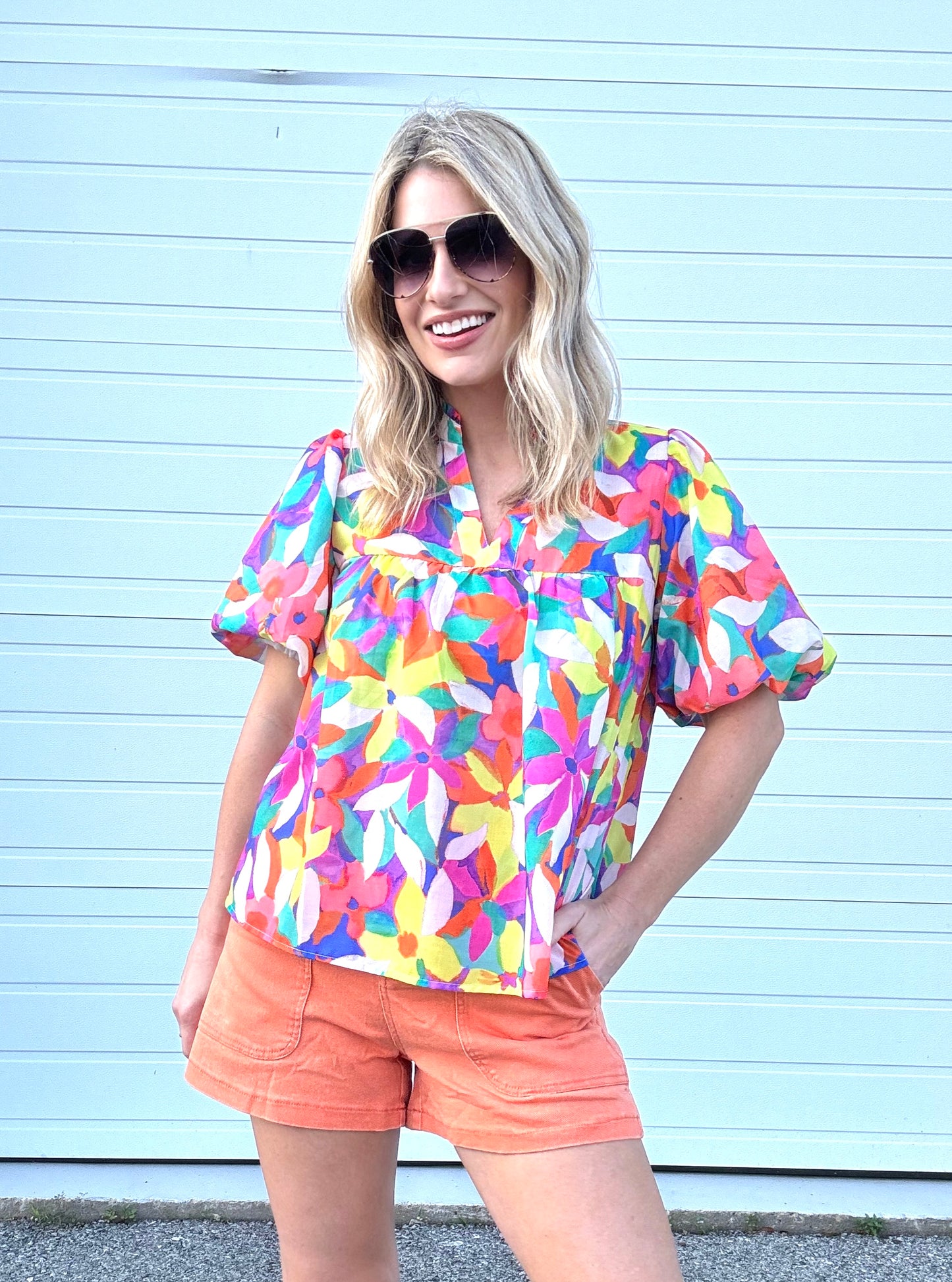 Brighten Your Day Floral Top