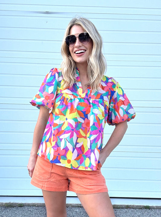 Brighten Your Day Floral Top