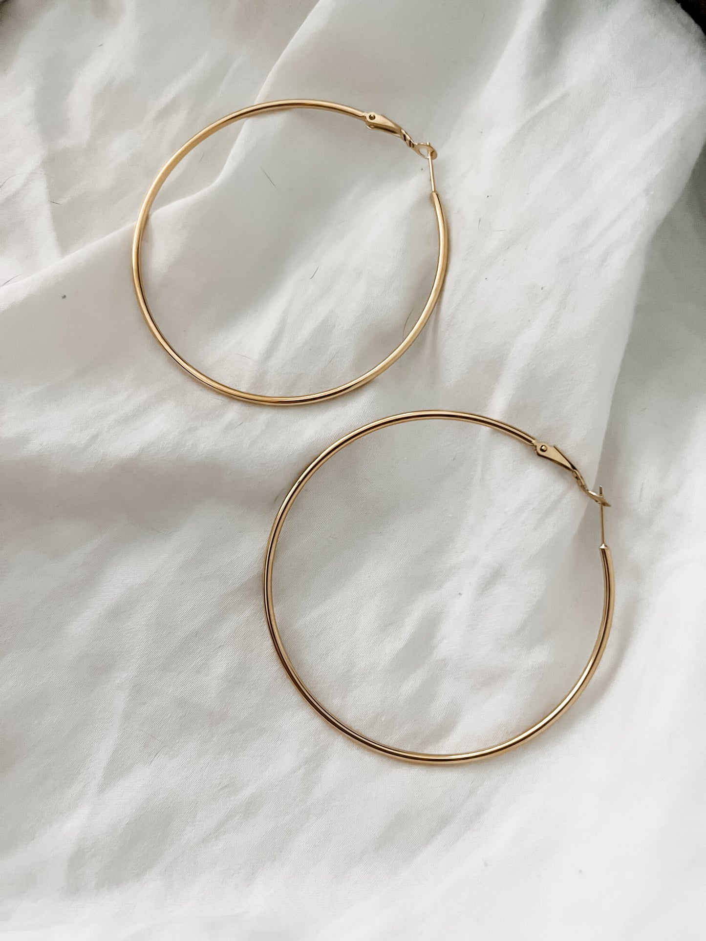 Large Gold Hoop Earrings