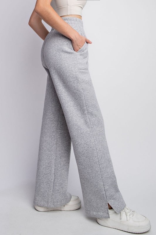 French Terry Fleece Straight Leg Sweatpants