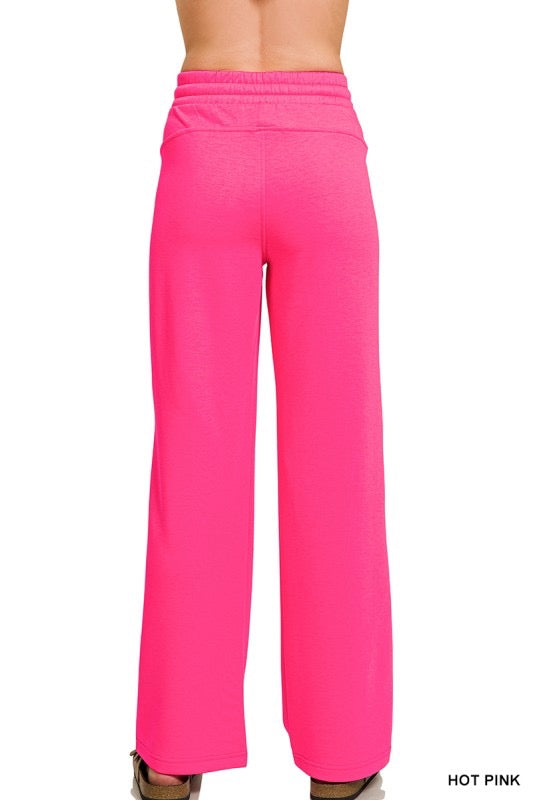 The Cloud Nine Scuba Pants in Hot Pink