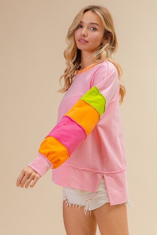 With A Twist Sweatshirt in Pink