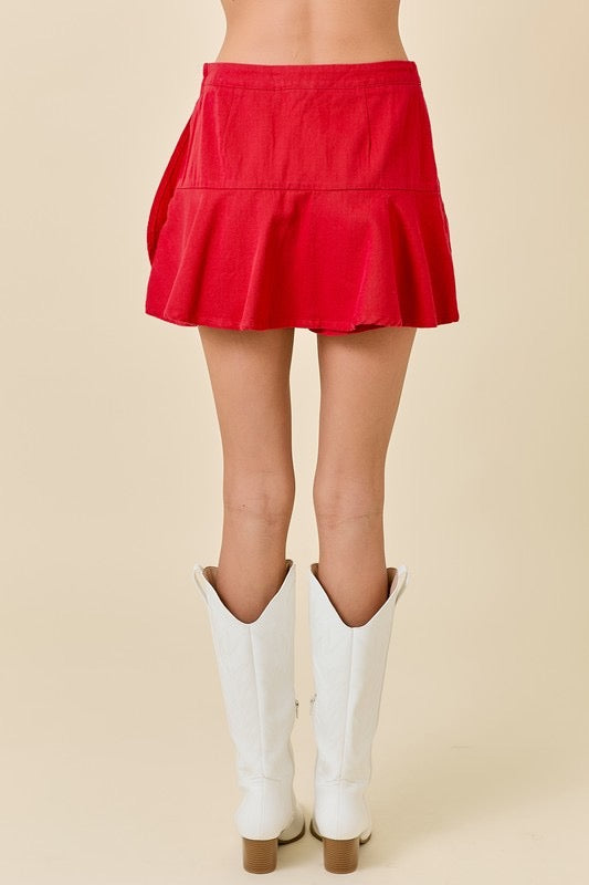 The Sweetheart Skort in Red