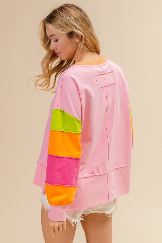 With A Twist Sweatshirt in Pink
