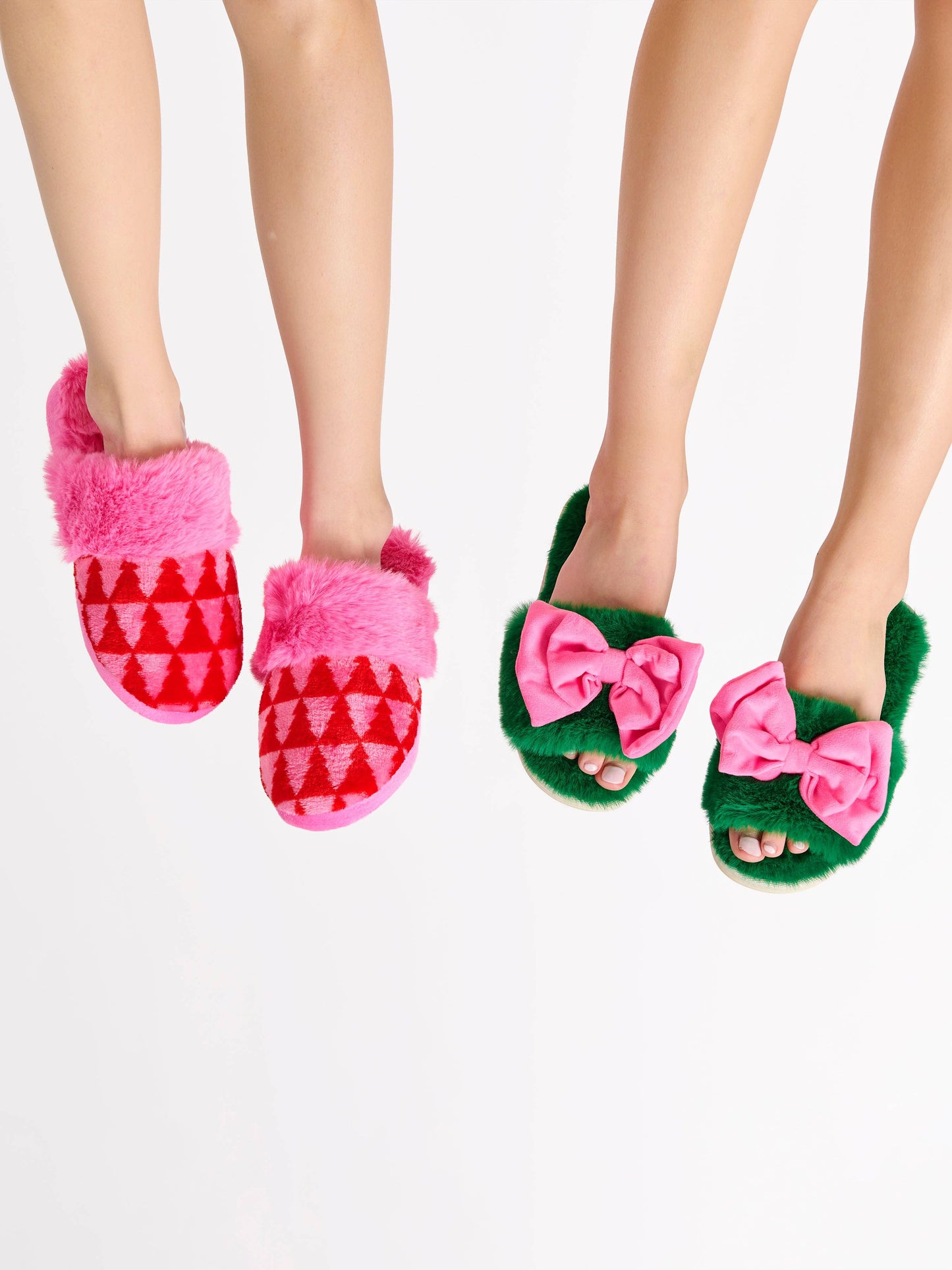 FELICITY TREES SLIPPERS, PINK: L/XL