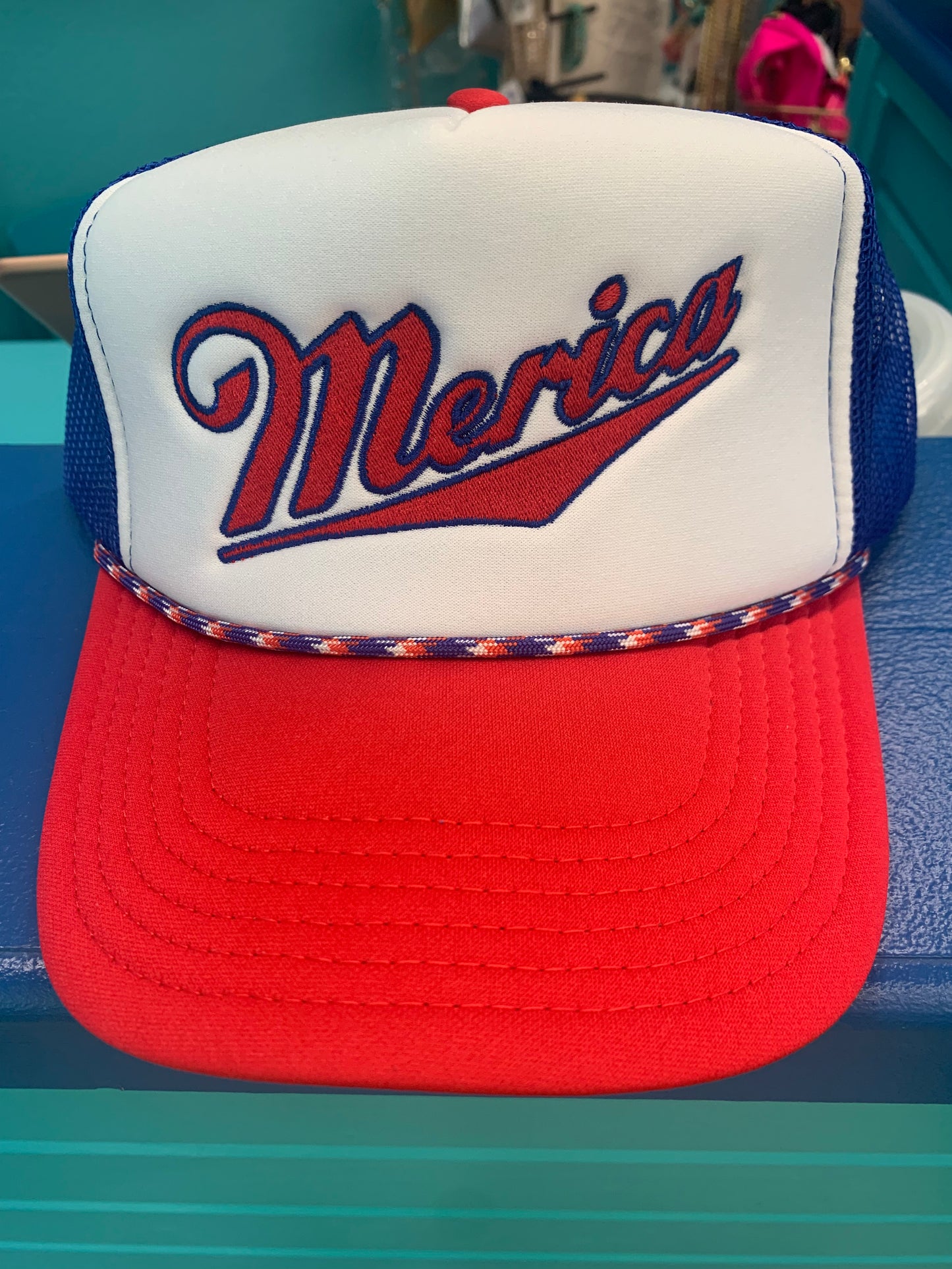Merica Red White and Blue Trucker Hat