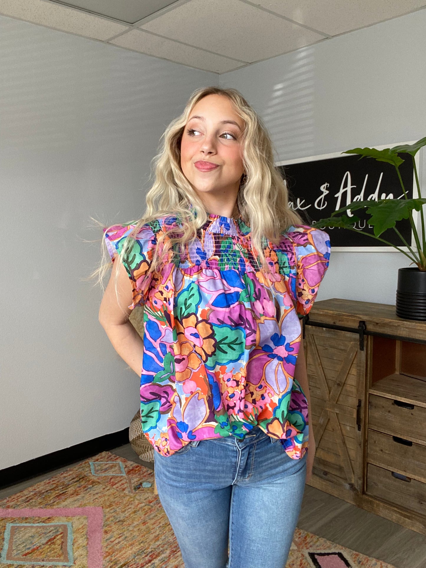 You're The One Floral Print Top