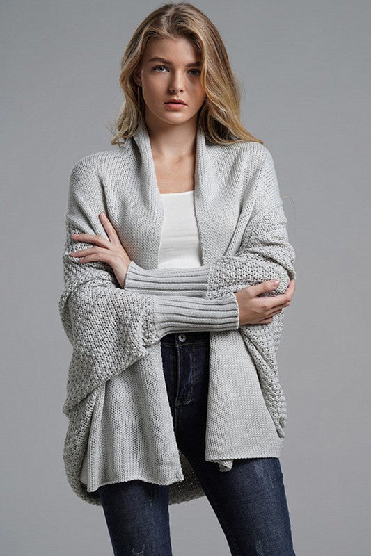 Cooler Nights Cardigan in Grey