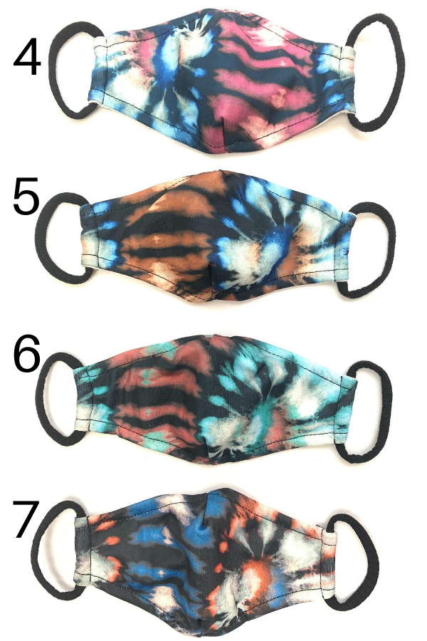 Kids Face Mask in Tie Dye #4