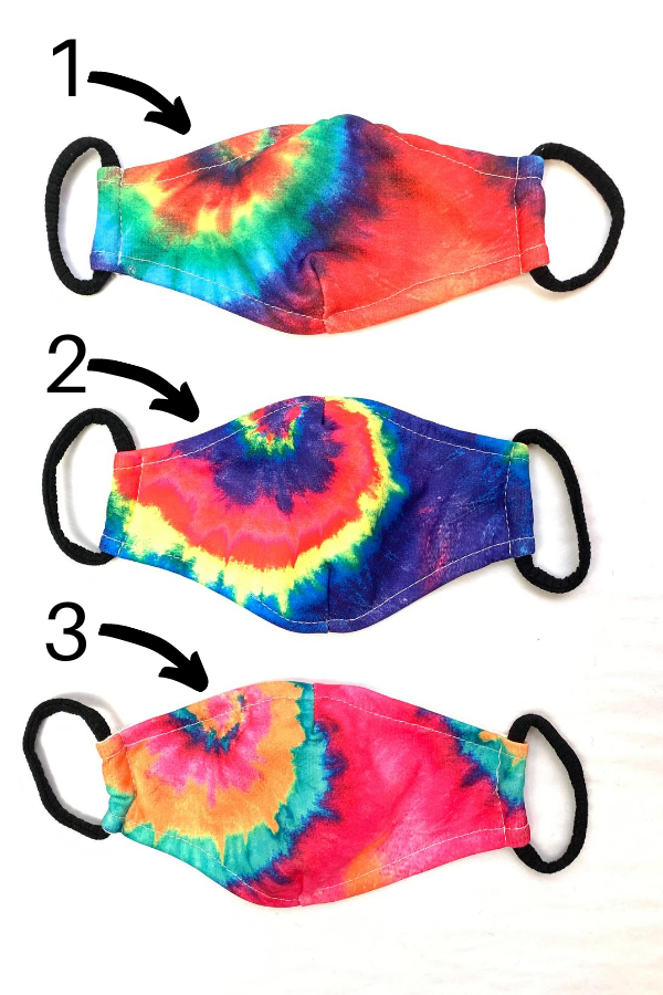 Kids Face Mask in Tie Dye #1