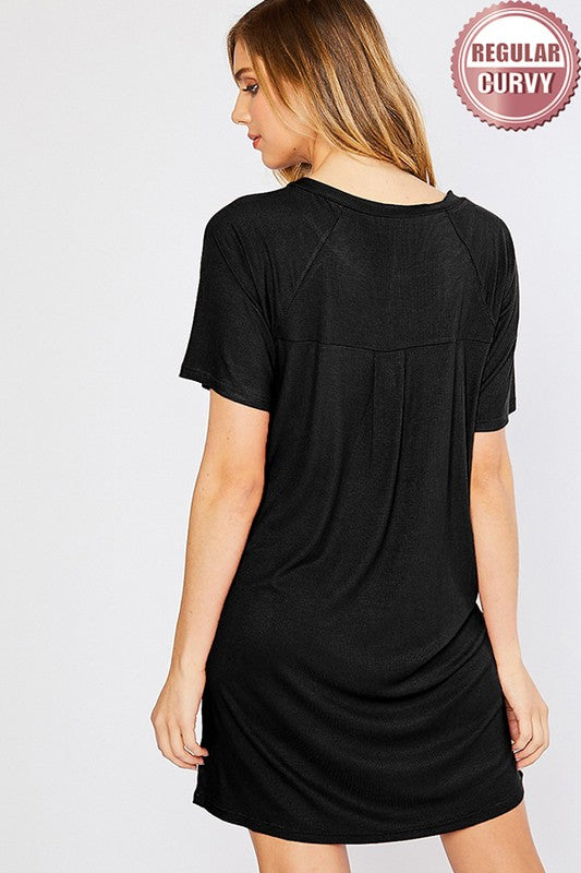 Snap It Dress in Black
