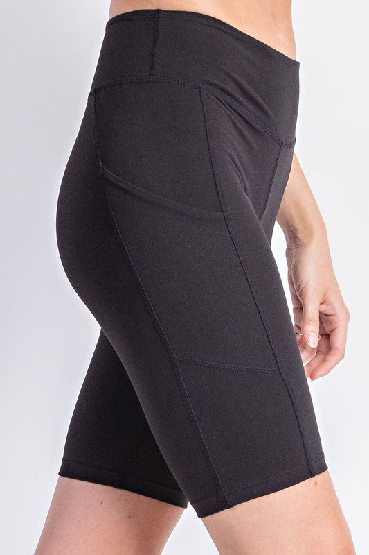 Rockin' Biker Shorts in Black - SMALL