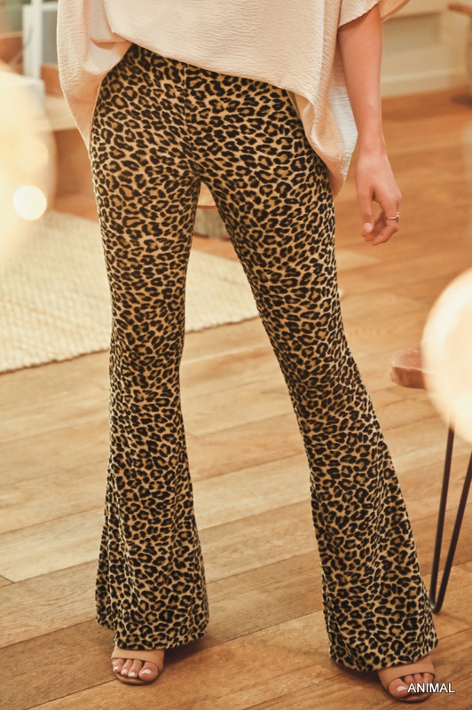 Flared Leopard Pants