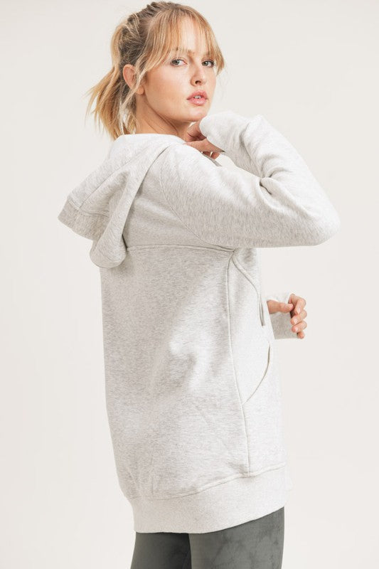 Let's Get Moving Jacket in Oatmeal-3X