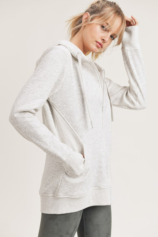 Let's Get Moving Jacket in Oatmeal-3X