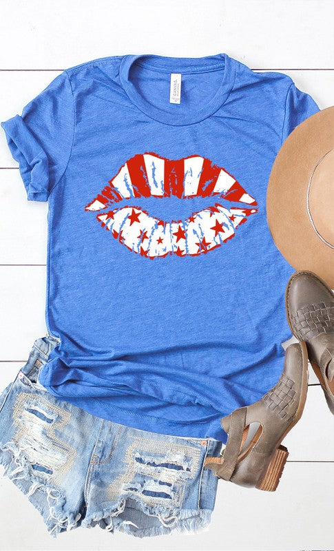 Stars and Stripes Lips Tee