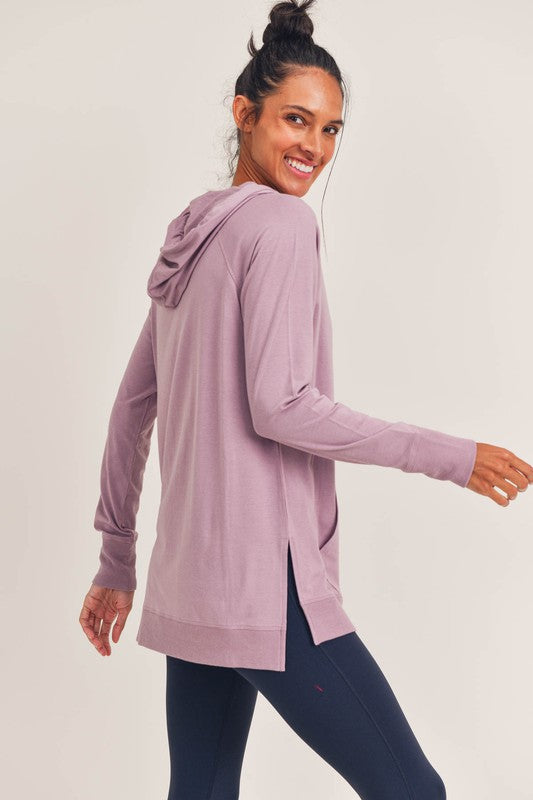 Crisp Morning Hoodie in Lilac Mauve - 2X & 3X