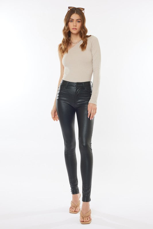 Rock and Roll Vegan Leather Skinny Pants