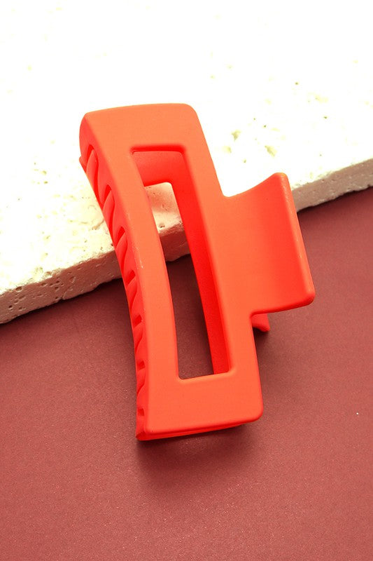 Large Claw Clip in Bright Orange