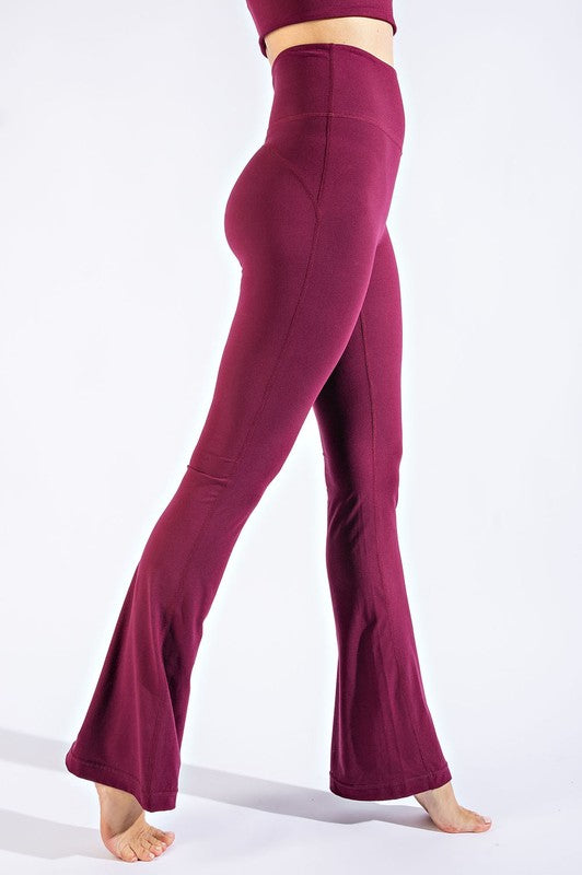 The BEST Flare Leggings in Ruby