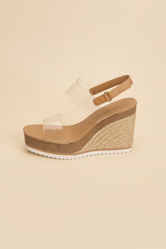 Clear Wedge Heels
