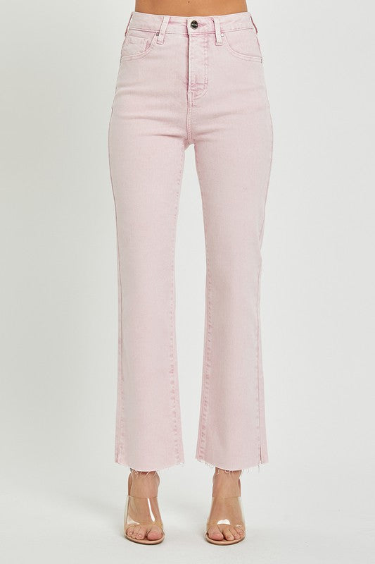 Acid Pink Straight Leg Jeans
