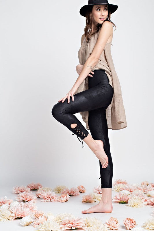Lace Up Leggings - MEDIUM