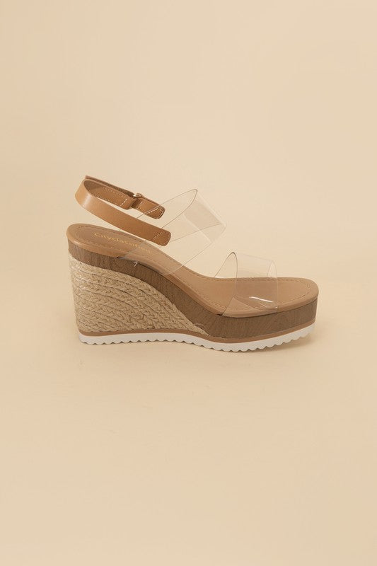 Clear Wedge Heels