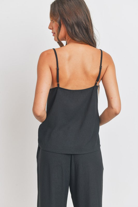 Here For It Tank Top in Black