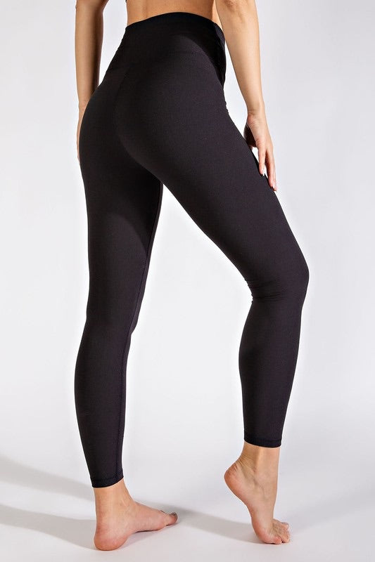 BEST Leggings With Crossover Waist in Black