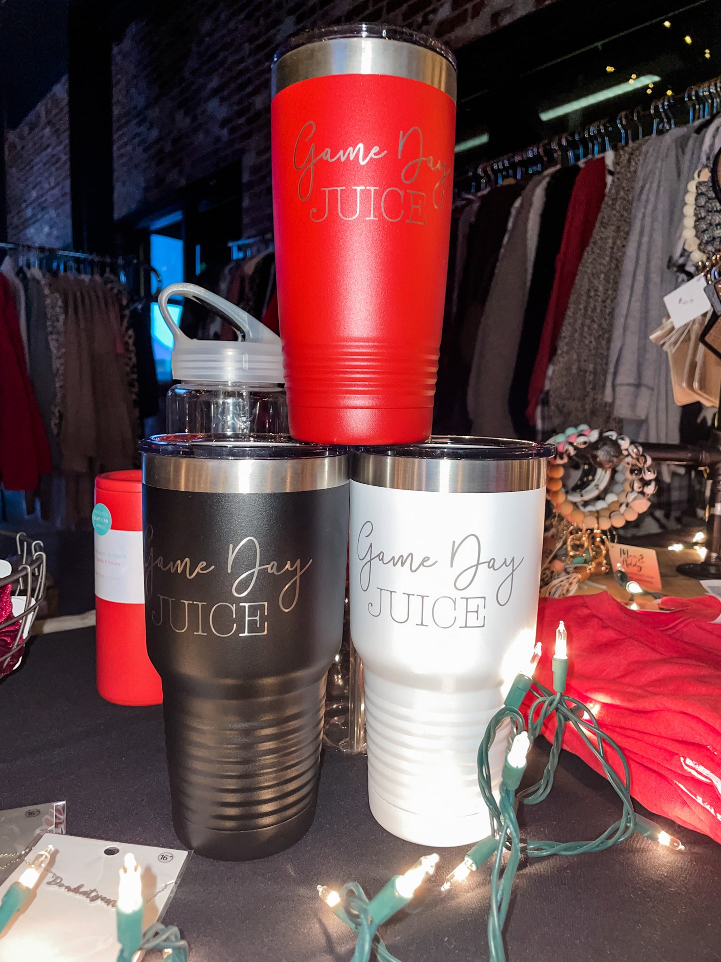Game Day Juice Tumbler in Black