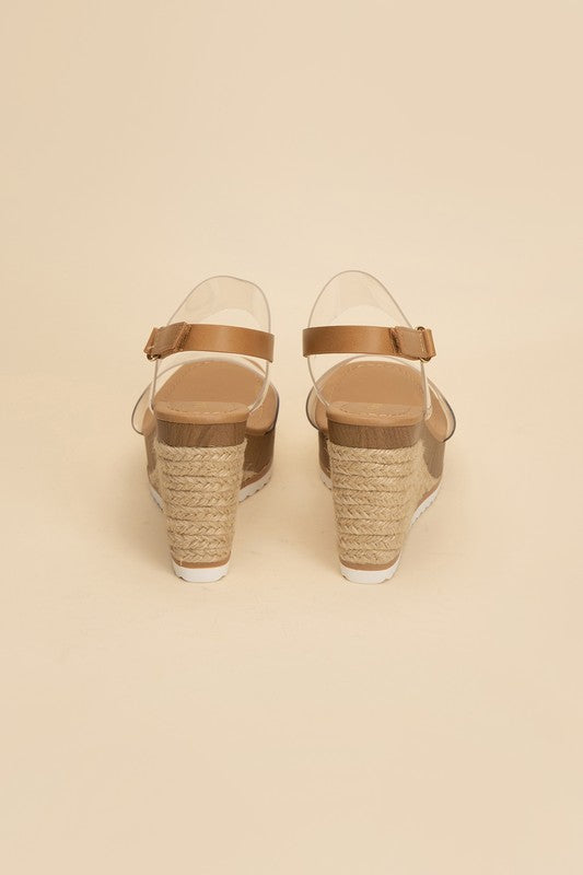 Clear Wedge Heels