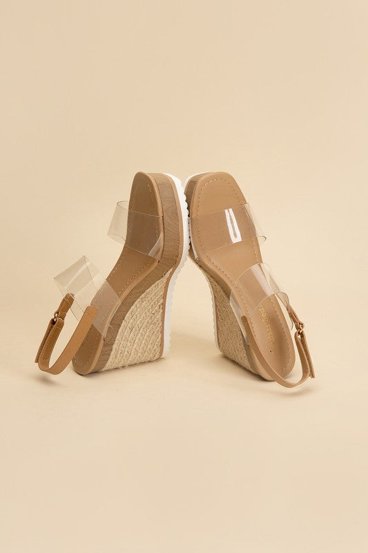 Clear Wedge Heels